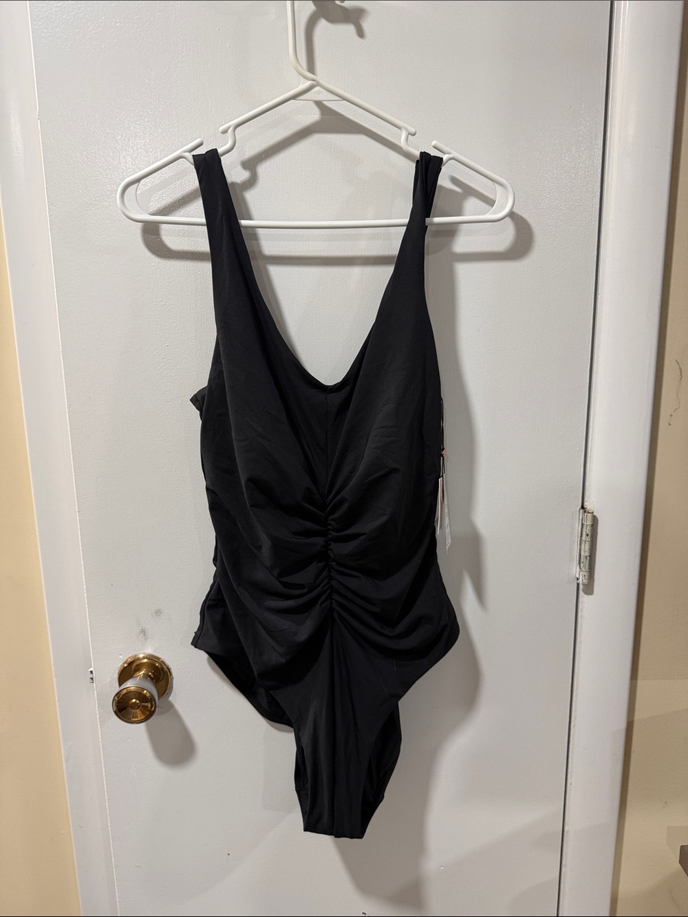 Calia Black One-Piece Rouched Swimsuit